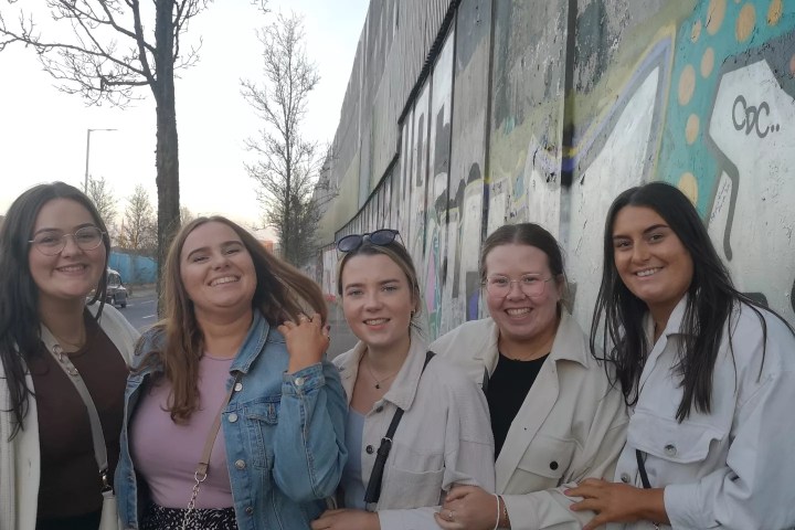 Natascha Kampusch et al. posing for a photo